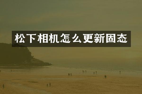 相机怎么更新固态