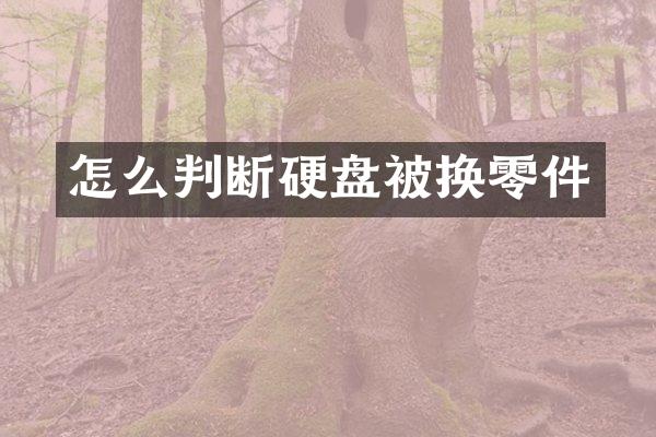 怎么判断硬盘被换零件