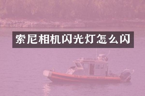 索尼相机闪光灯怎么闪