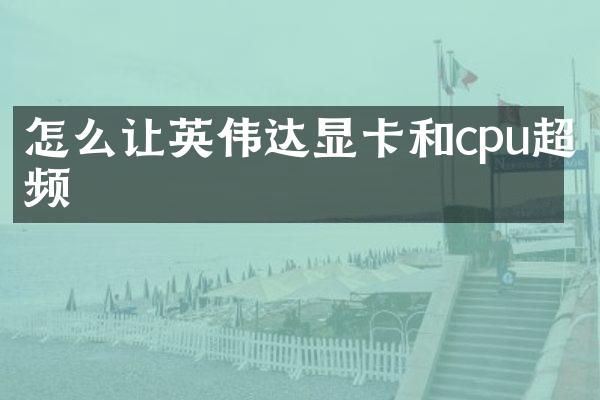 怎么让英伟达显卡和cpu超频