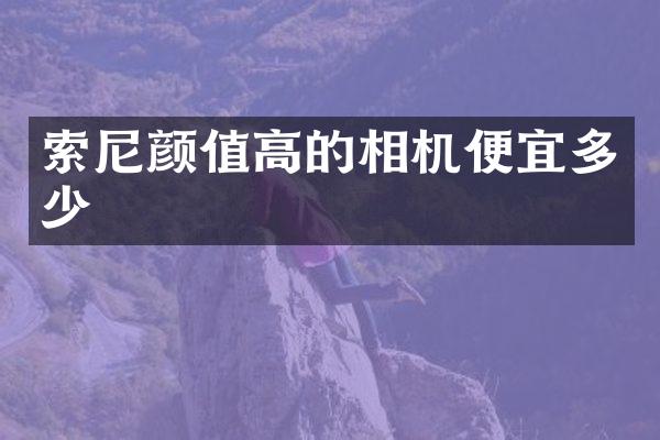 索尼颜值高的相机便宜多少