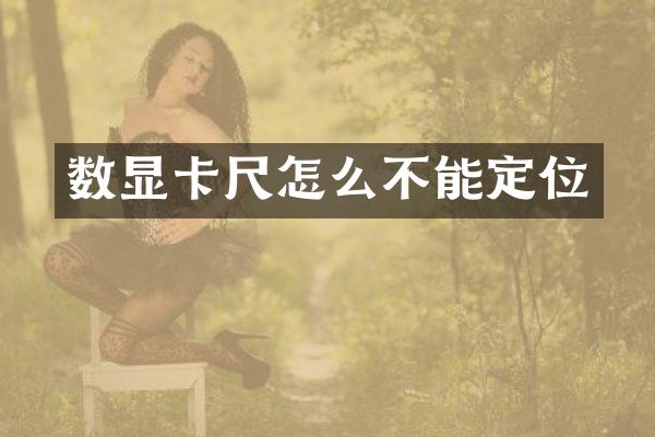 数显卡尺怎么不能定位