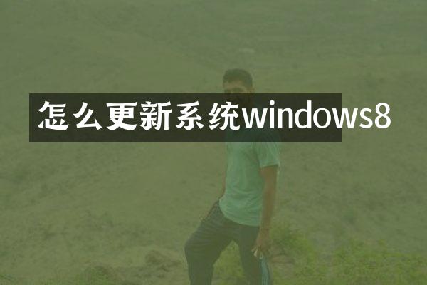 怎么更新系统windows8