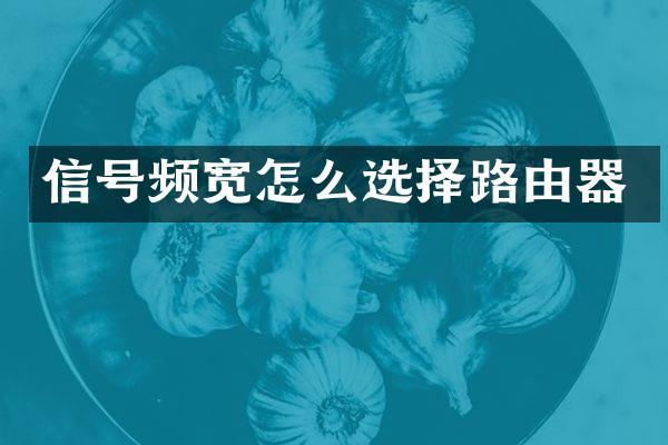 信号频宽怎么选择路由器