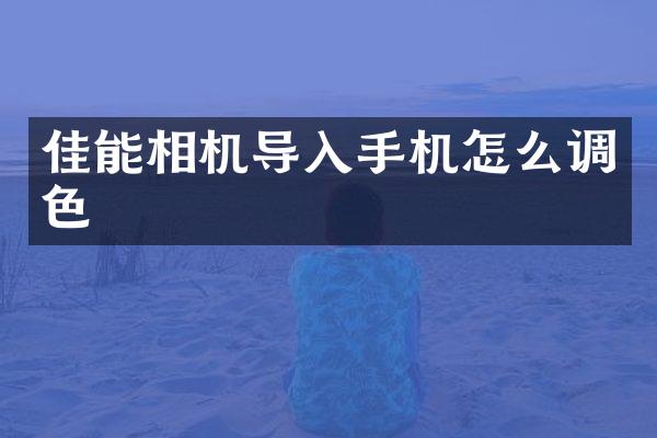 佳能相机导入手机怎么调色