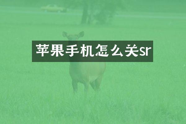 苹果手机怎么关sr
