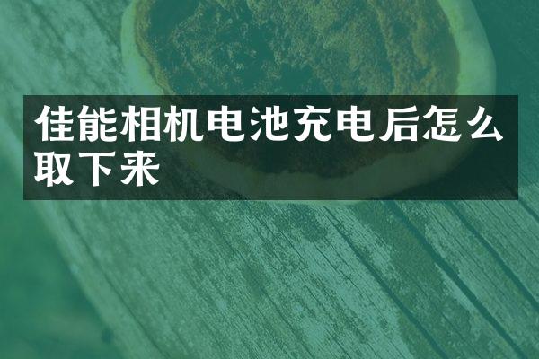佳能相机电池充电后怎么取下来