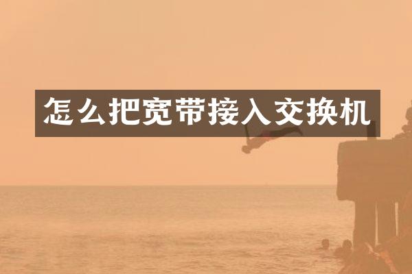怎么把宽带接入交换机
