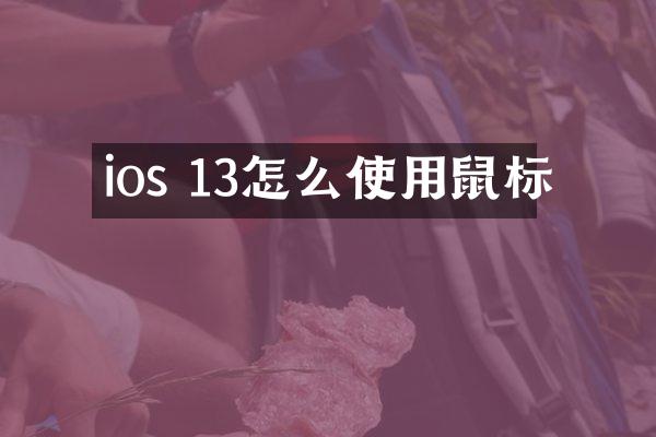 ios 13怎么使用鼠标