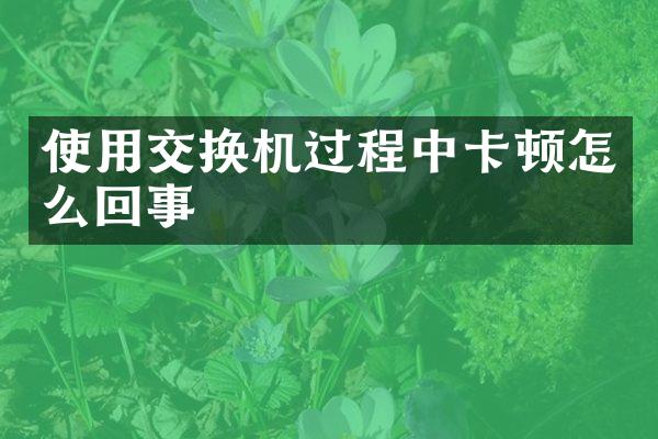 使用交换机过程中卡顿怎么回事