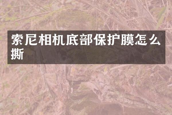 相机底部保护膜怎么撕