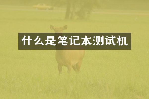 什么是笔记本测试机
