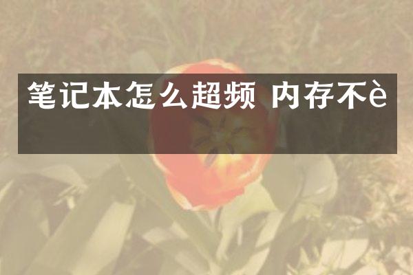 笔记本怎么超频 内存不足