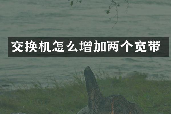 交换机怎么增加两个宽带