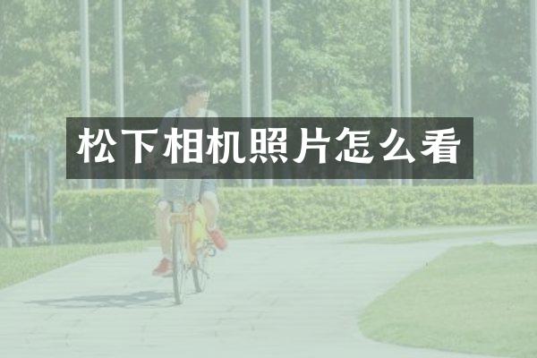 松下相机照片怎么看
