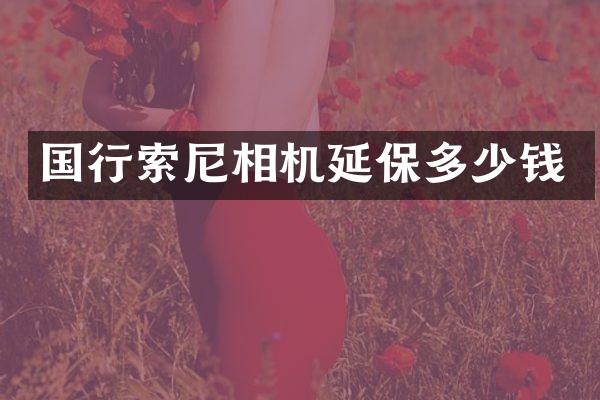 国行索尼相机延保多少钱