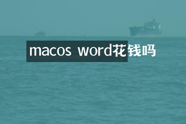 macos word花钱吗