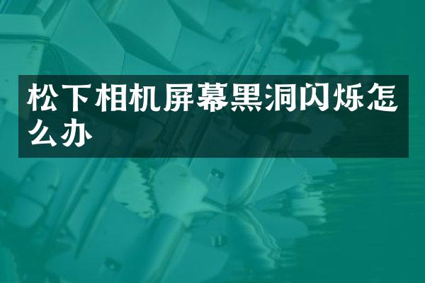 松下相机屏幕黑洞闪烁怎么办