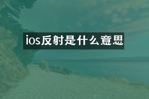 ios反射是什么意思