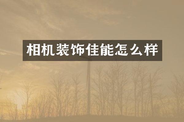 相机装饰佳能怎么样