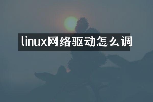 linux网络驱动怎么调