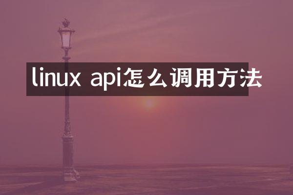 linux api怎么调用方法