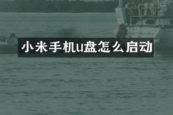 小米手机u盘怎么启动