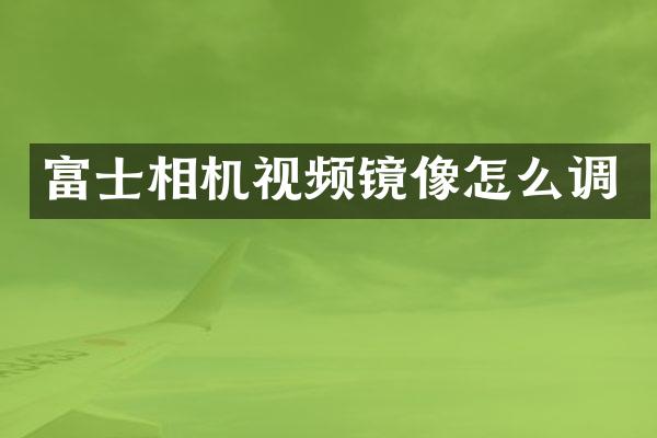 富士相机视频镜像怎么调