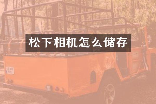 松下相机怎么储存