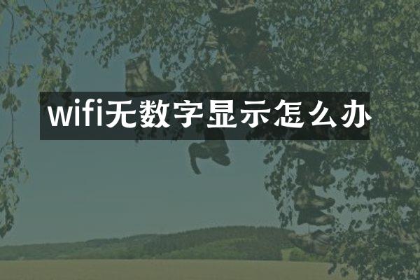 wifi无数字显示怎么办
