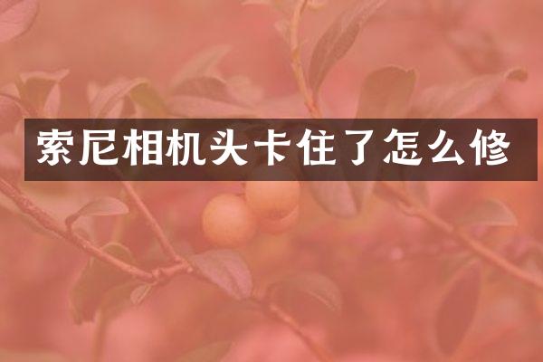 索尼相机头卡住了怎么修