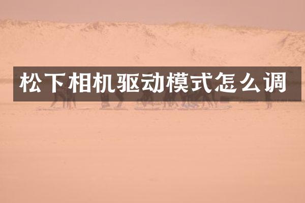 松下相机驱动模式怎么调