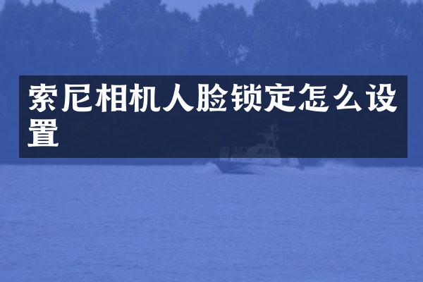 索尼相机人脸锁定怎么设置