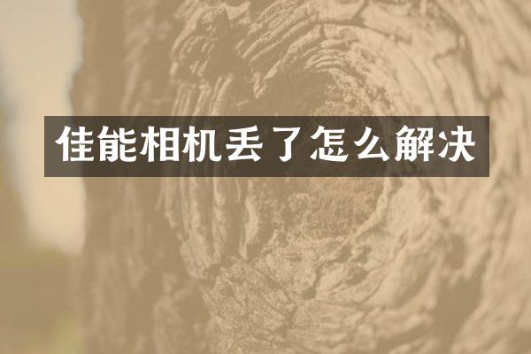 佳能相机丢了怎么解决