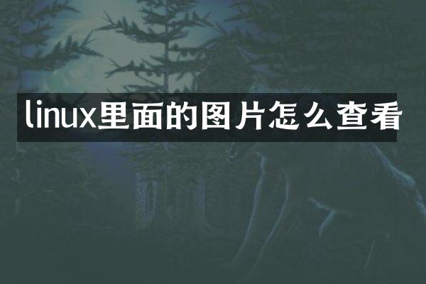 linux里面的图片怎么查看