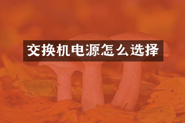 交换机电源怎么选择