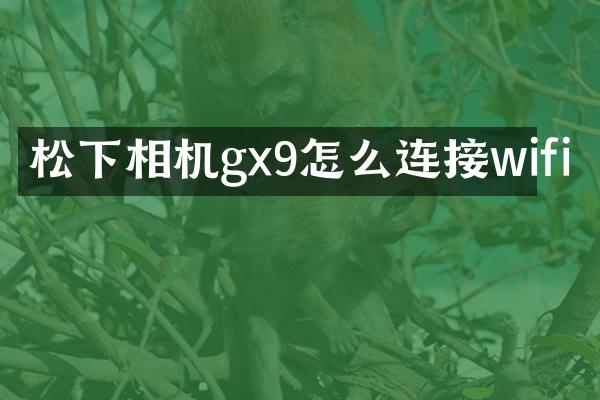 松下相机gx9怎么连接wifi