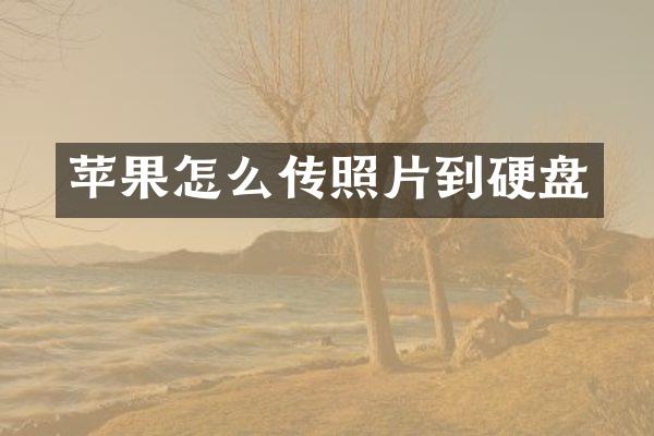 苹果怎么传照片到硬盘