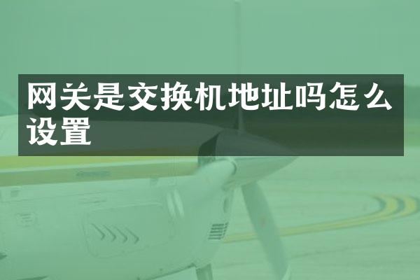 网关是交换机地址吗怎么设置