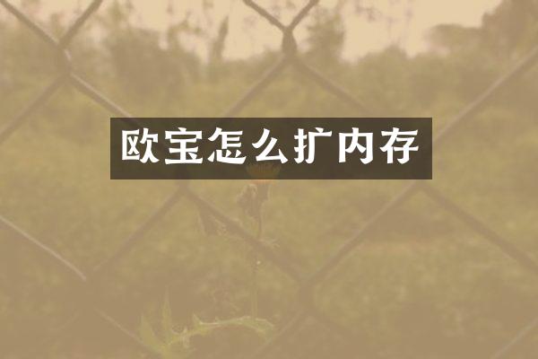 欧宝怎么扩内存