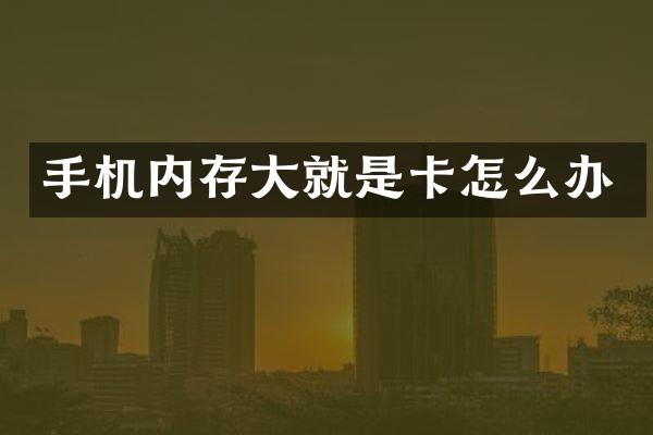 手机内存大就是卡怎么办