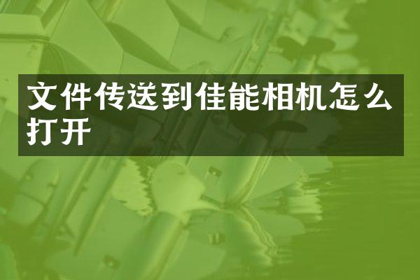 文件传送到佳能相机怎么打开