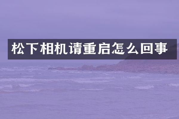 松下相机请重启怎么回事