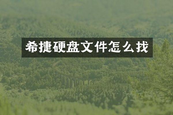 希捷硬盘文件怎么找