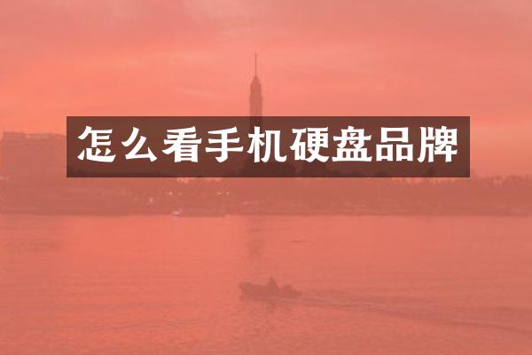 怎么看手机硬盘品牌