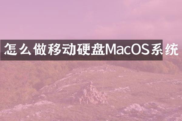 怎么做移动硬盘MacOS系统