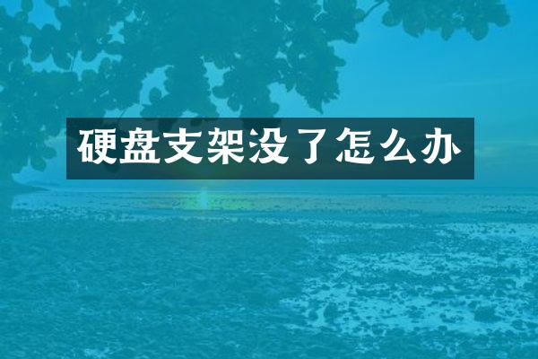 硬盘支架没了怎么办