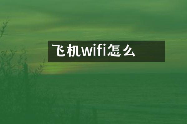 飞机wifi怎么購買
