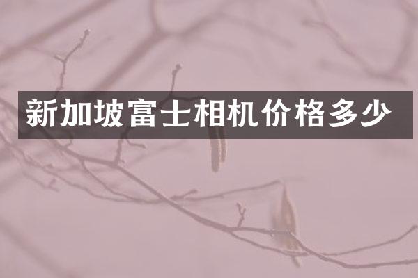 新加坡富士相机价格多少