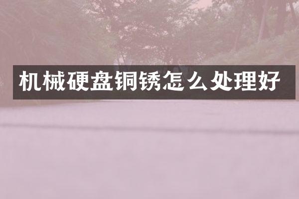 机械硬盘铜锈怎么处理好